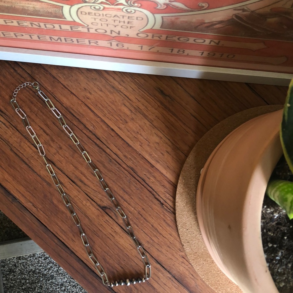 Navajo Pearl & Chain Necklace